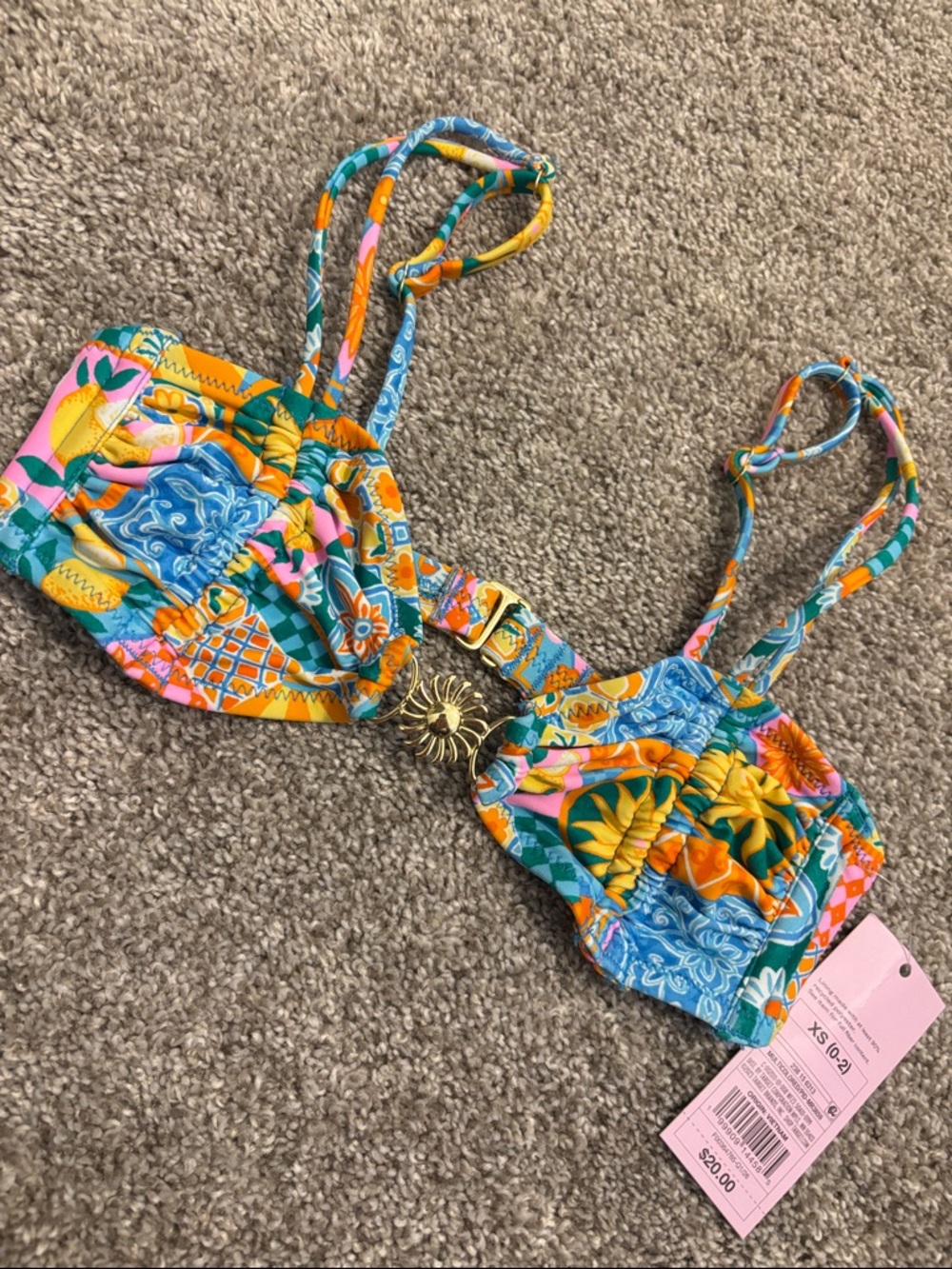 Colorful Tile Print Bikini Set - Picture 2 of 4
